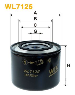 WIX FILTERS alyvos filtras WL7125
